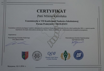 Forum Praktyków - SKOLIOZY 2016